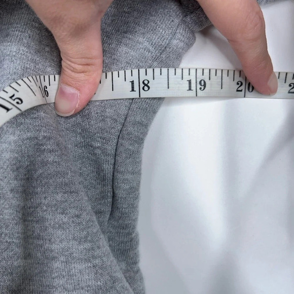 Jonathan Simkhai Pearl Detail Tie Sleeve Hoodie Gray Cropped Flared Cuffs Small - Picture 10 of 13